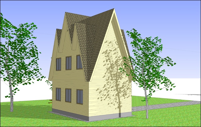 Загородный дом - 3D модель